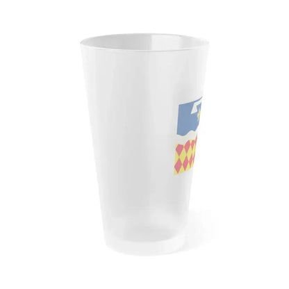 Flag of Charente France 2 - Frosted Pint Glass 16oz - Go Mug Yourself