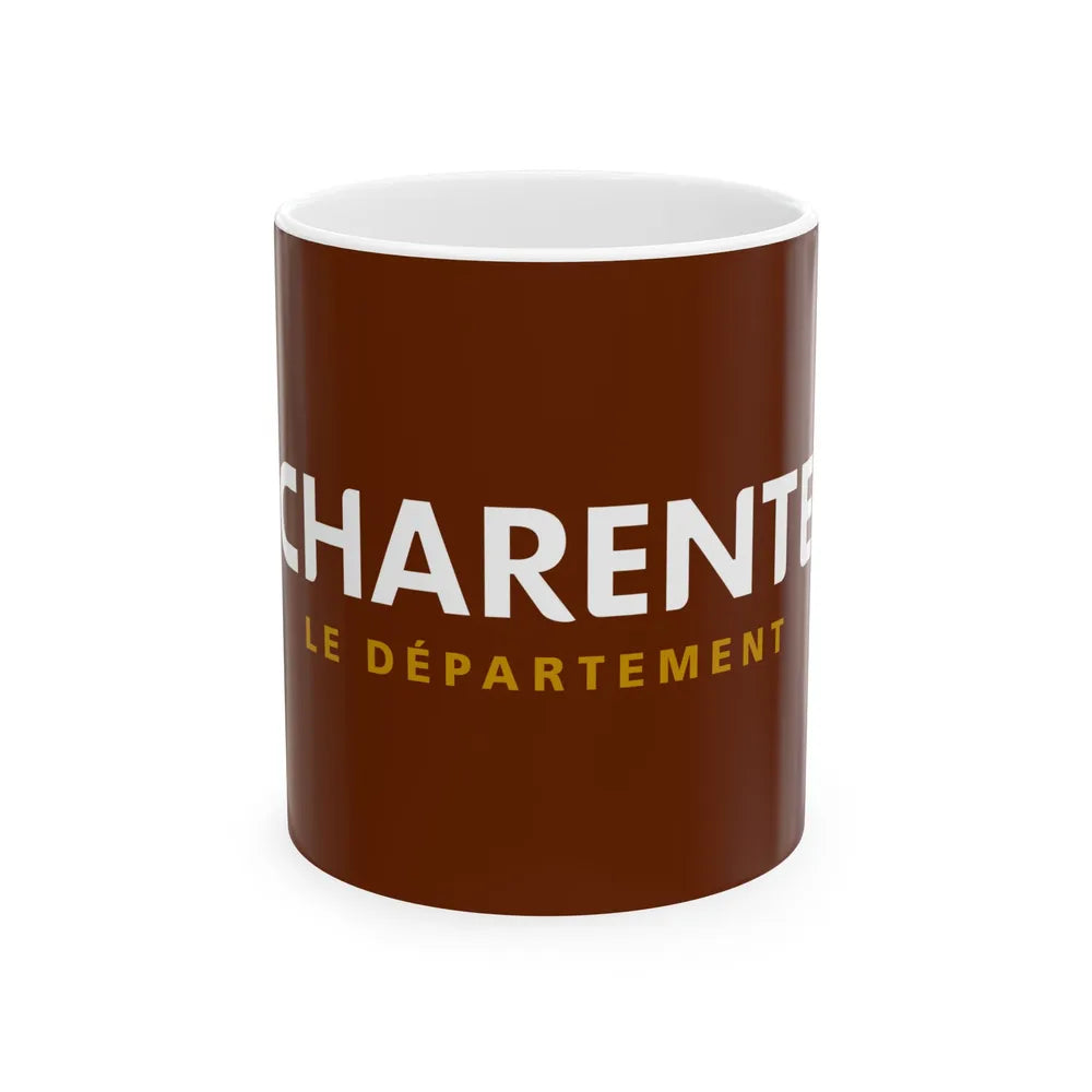 Flag of Charente France - White Coffee Mug-11oz-Go Mug Yourself