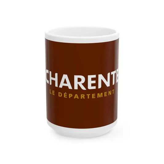 Flag of Charente France - White Coffee Mug 15oz - Go Mug Yourself