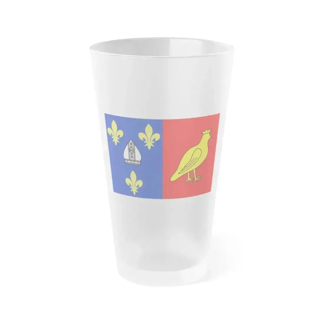 Flag of Charente Maritime France 2 - Frosted Pint Glass 16oz 16oz Frosted - Go Mug Yourself
