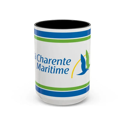 Flag of Charente Maritime France - Accent Coffee Mug 15oz Black - Go Mug Yourself