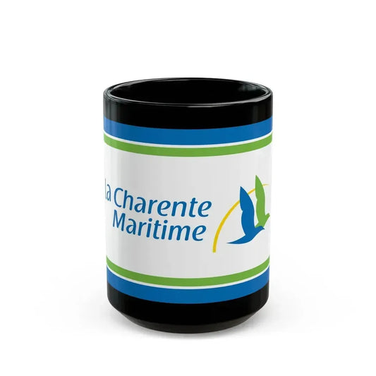 Flag of Charente Maritime France - Black Coffee Mug 15oz - Go Mug Yourself