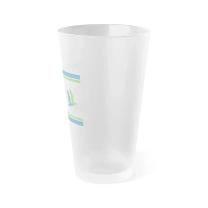 Flag of Charente Maritime France - Frosted Pint Glass 16oz - Go Mug Yourself