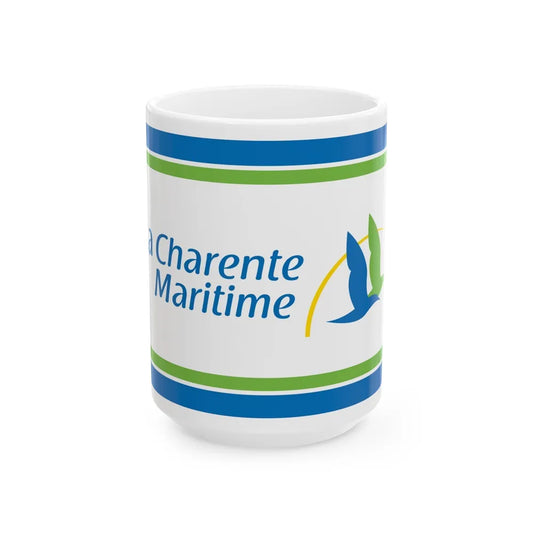 Flag of Charente Maritime France - White Coffee Mug-15oz-Go Mug Yourself