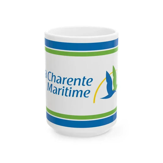 Flag of Charente Maritime France - White Coffee Mug 15oz - Go Mug Yourself