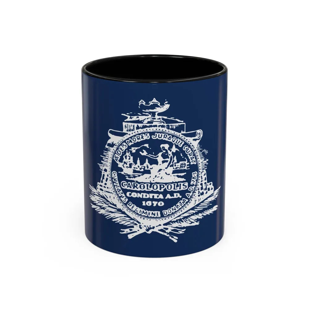 Flag of Charleston, South Carolina - Accent Coffee Mug 11oz-Black-11oz-Go Mug Yourself