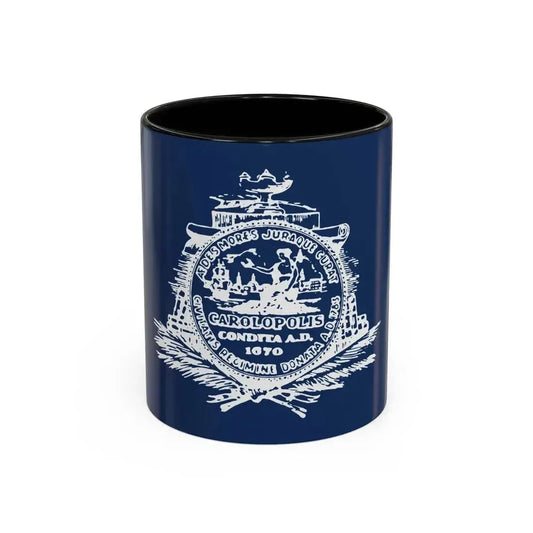 Flag of Charleston, South Carolina - Accent Coffee Mug 11oz Black 11oz - Go Mug Yourself
