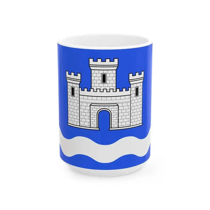 Flag of Chateauneuf-du-Faou (France) White Coffee Mug 15oz - Go Mug Yourself