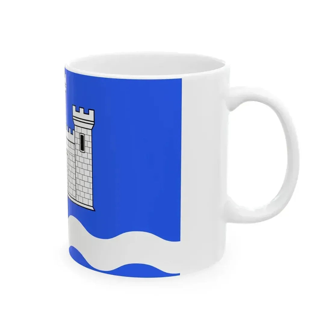 Flag of Chateauneuf-du-Faou (France) White Coffee Mug - Go Mug Yourself