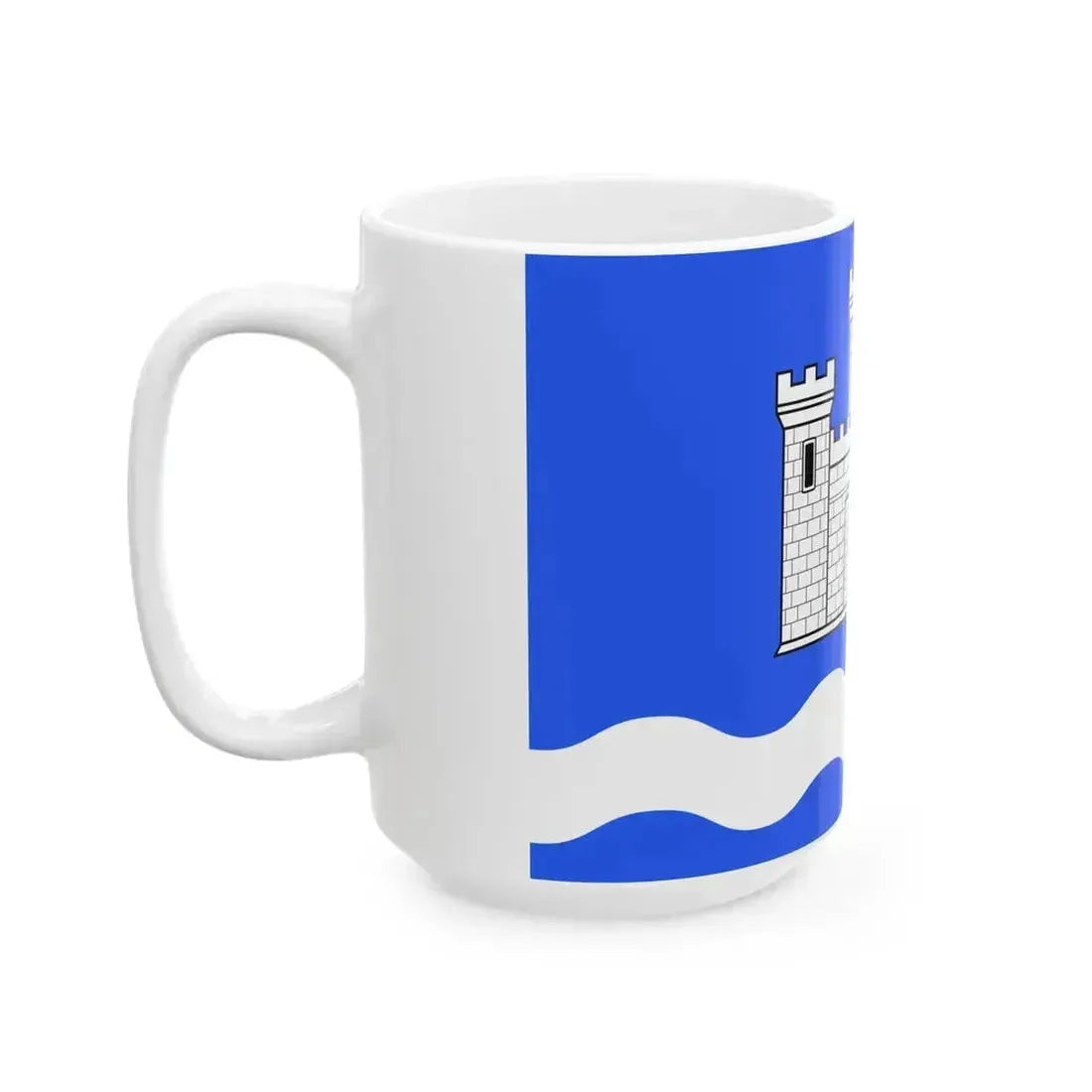Flag of Chateauneuf-du-Faou (France) White Coffee Mug - Go Mug Yourself