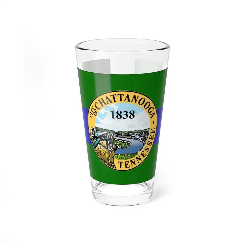 Flag of Chattanooga, Tennessee - Pint Glass 16oz 16oz - Go Mug Yourself