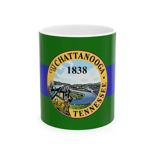 Flag of Chattanooga Tennessee (United States) White Coffee Mug 11oz - Go Mug Yourself