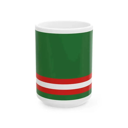 Flag of Chechen Republic before 2004 (Russia) White Coffee Mug 15oz - Go Mug Yourself