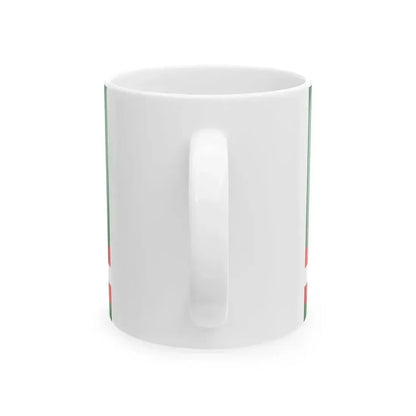 Flag of Chechen Republic before 2004 (Russia) White Coffee Mug - Go Mug Yourself