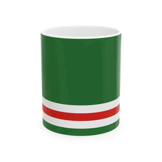 Flag of Chechen Republic of Ichkeria (Russia) White Coffee Mug 11oz - Go Mug Yourself