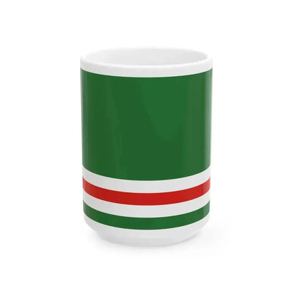 Flag of Chechen Republic of Ichkeria (Russia) White Coffee Mug 15oz - Go Mug Yourself