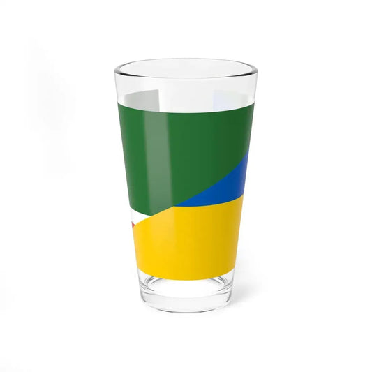 Flag of Chechnya and Ukraine Old (Ukraine) Pint Glass 16oz 16oz - Go Mug Yourself