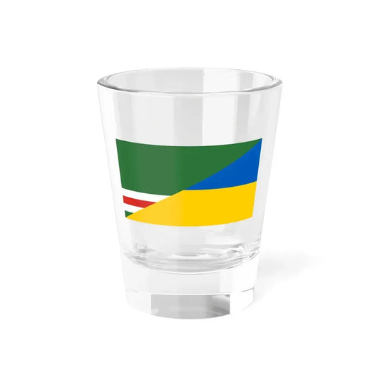 Flag of Chechnya and Ukraine Old (Ukraine) Shot Glass 1.5oz 1.5oz - Go Mug Yourself