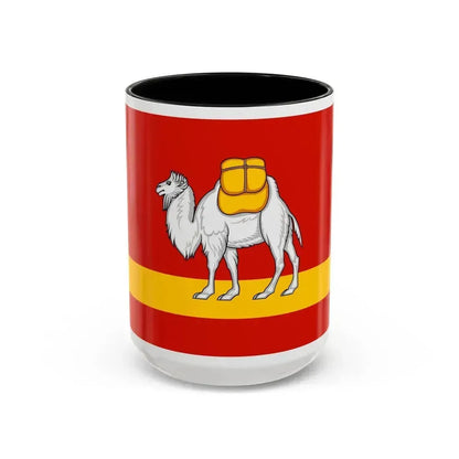 Flag of Chelyabinsk Oblast Russia - Accent Coffee Mug 15oz Black - Go Mug Yourself