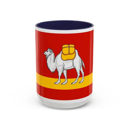Flag of Chelyabinsk Oblast Russia - Accent Coffee Mug 15oz Navy - Go Mug Yourself