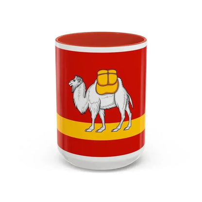 Flag of Chelyabinsk Oblast Russia - Accent Coffee Mug 15oz Red - Go Mug Yourself