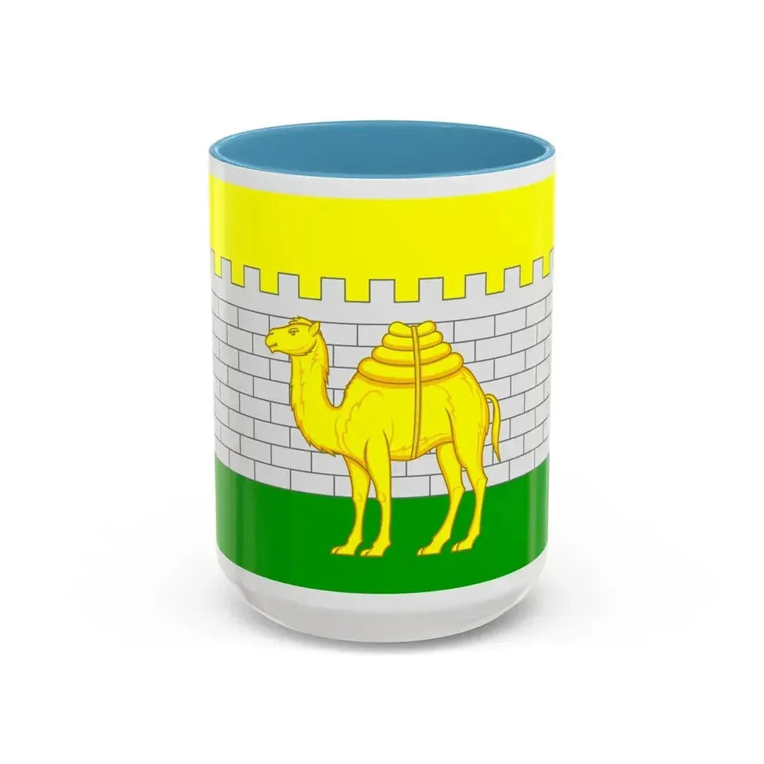 Flag of Chelyabinsk Russia - Accent Coffee Mug 15oz Light Blue - Go Mug Yourself