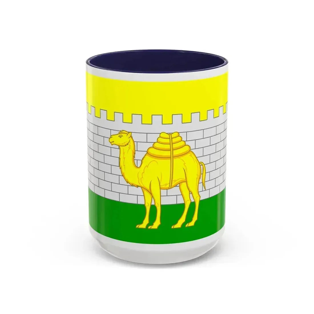 Flag of Chelyabinsk Russia - Accent Coffee Mug 15oz Navy - Go Mug Yourself