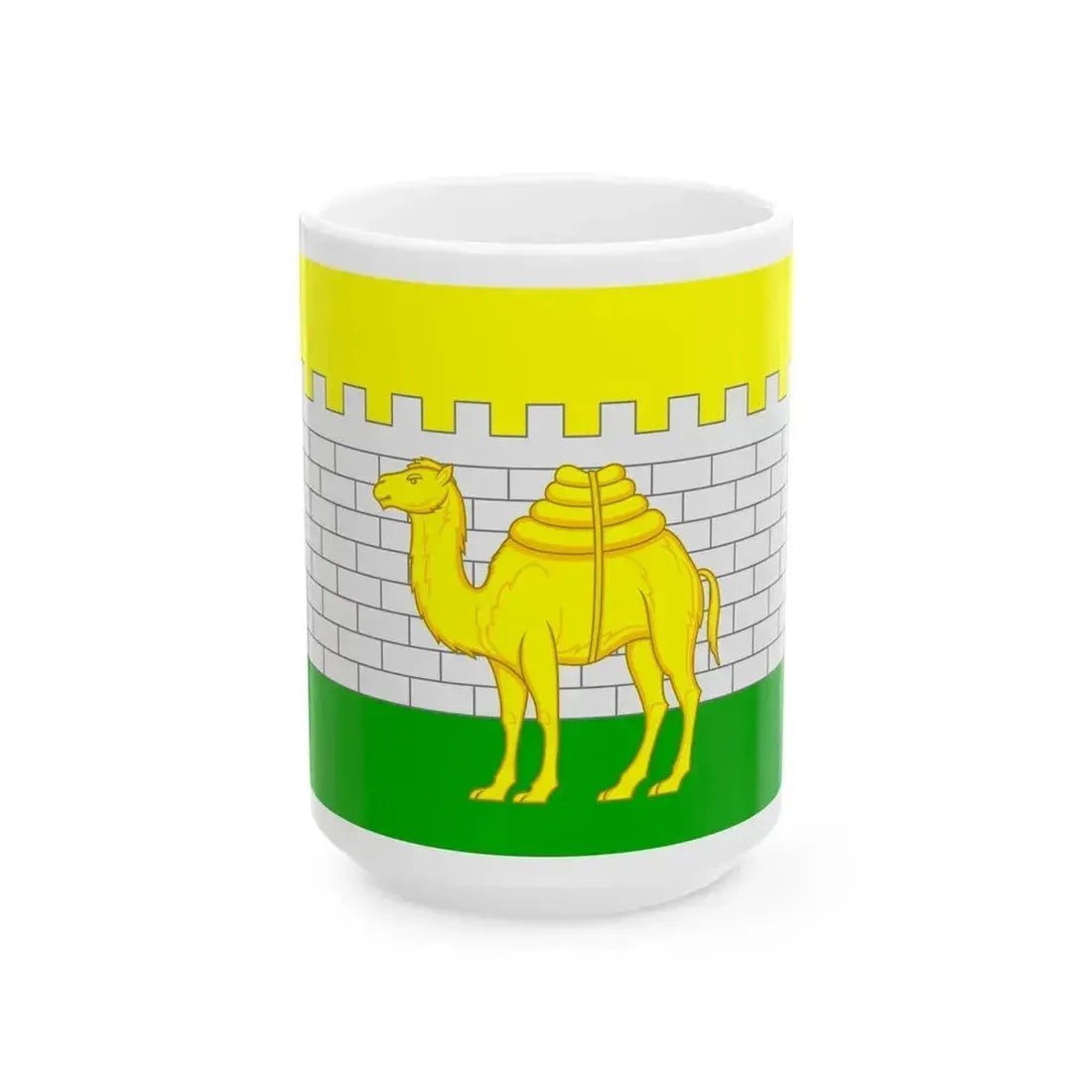Flag of Chelyabinsk Russia - White Coffee Mug 15oz - Go Mug Yourself