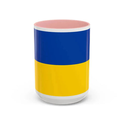 Flag of Chemnitz Germany - Accent Coffee Mug 15oz Pink - Go Mug Yourself