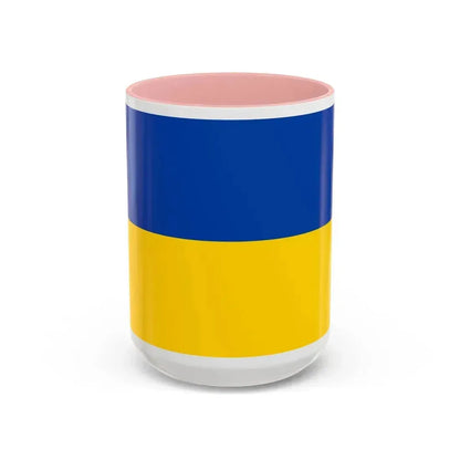 Flag of Chemnitz Germany - Accent Coffee Mug 15oz Pink - Go Mug Yourself