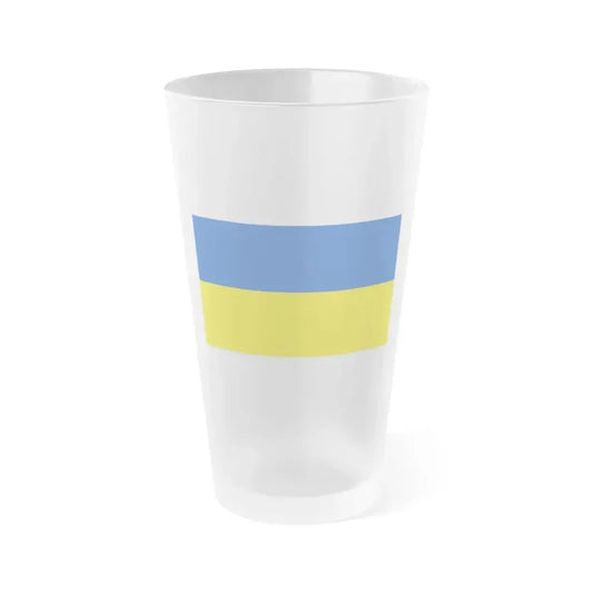 Flag of Chemnitz Germany - Frosted Pint Glass 16oz 16oz Frosted - Go Mug Yourself
