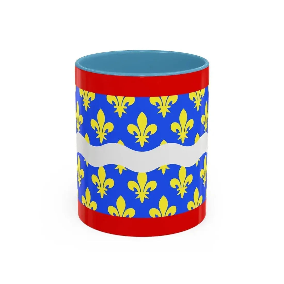 Flag of Cher France - Accent Coffee Mug 11oz Light Blue - Go Mug Yourself