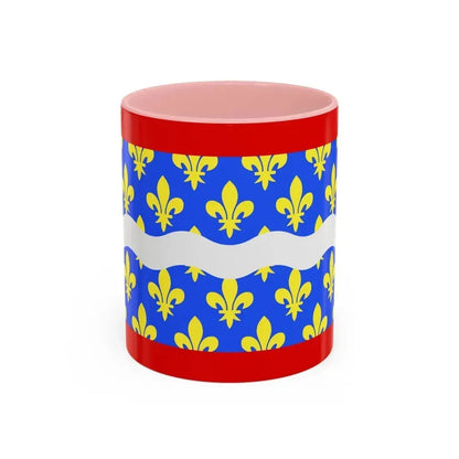 Flag of Cher France - Accent Coffee Mug 11oz Pink - Go Mug Yourself