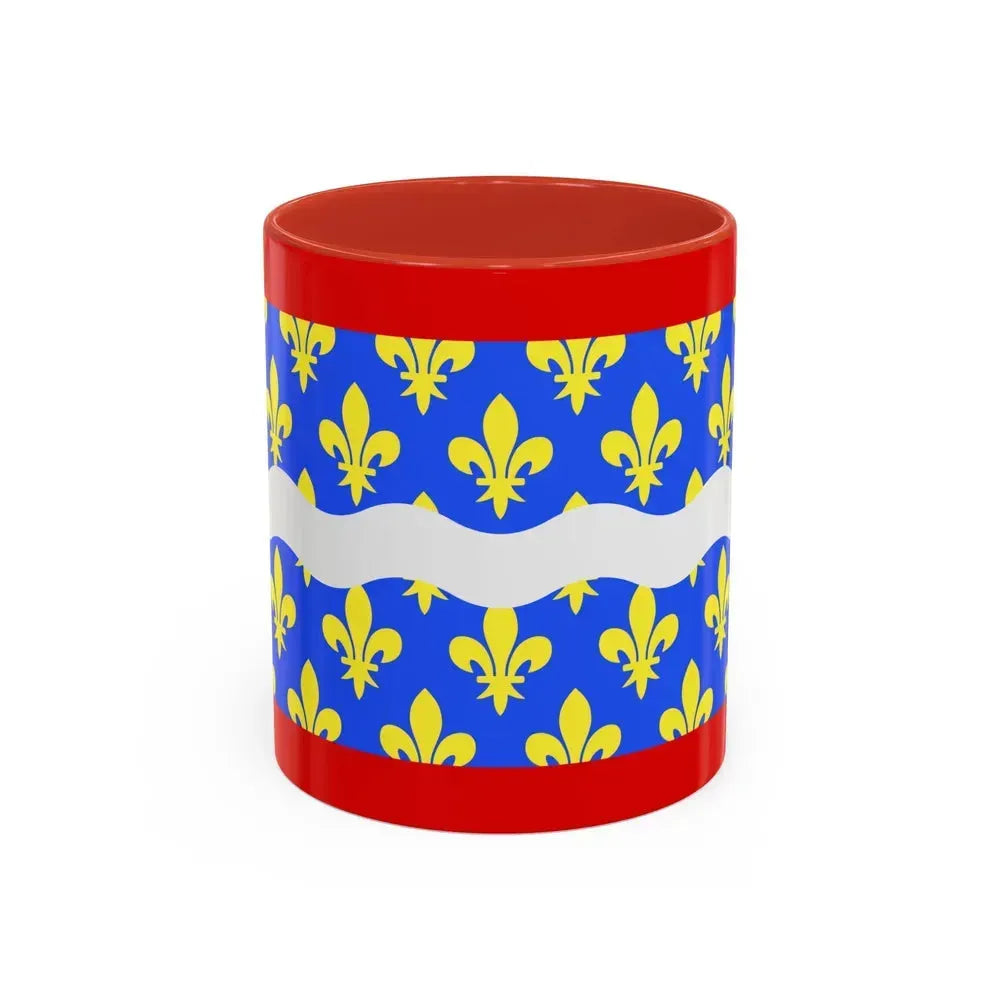 Flag of Cher France - Accent Coffee Mug 11oz Red - Go Mug Yourself