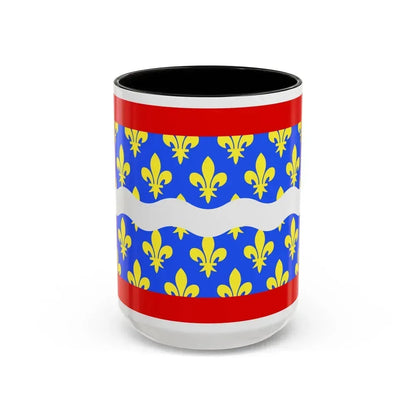 Flag of Cher France - Accent Coffee Mug 15oz Black - Go Mug Yourself