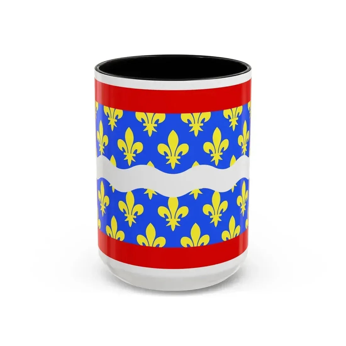 Flag of Cher France - Accent Coffee Mug 15oz Black - Go Mug Yourself