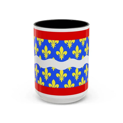 Flag of Cher France - Accent Coffee Mug 15oz Black - Go Mug Yourself