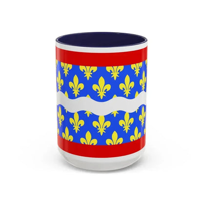 Flag of Cher France - Accent Coffee Mug 15oz Navy - Go Mug Yourself
