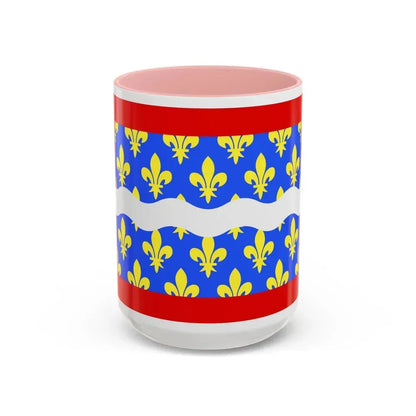 Flag of Cher France - Accent Coffee Mug 15oz Pink - Go Mug Yourself