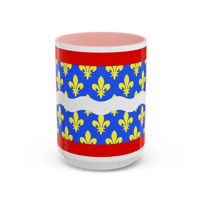 Flag of Cher France - Accent Coffee Mug 15oz Pink - Go Mug Yourself