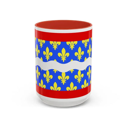 Flag of Cher France - Accent Coffee Mug 15oz Red - Go Mug Yourself