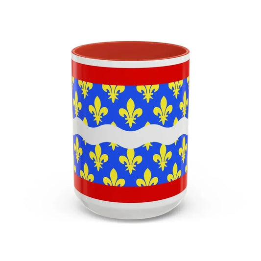 Flag of Cher France - Accent Coffee Mug 15oz Red - Go Mug Yourself