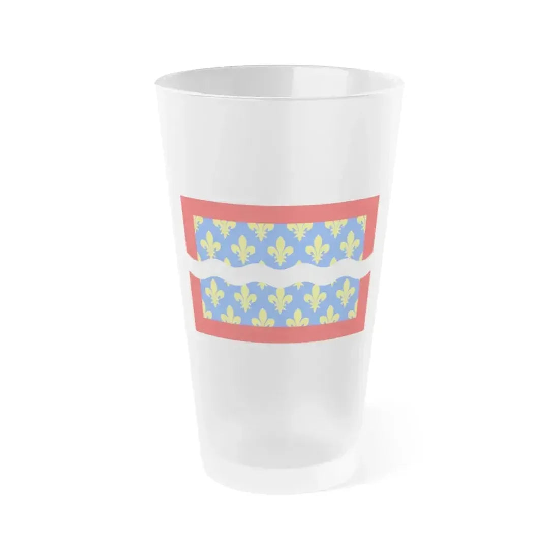 Flag of Cher France - Frosted Pint Glass 16oz 16oz Frosted - Go Mug Yourself