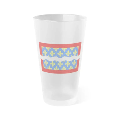 Flag of Cher France - Frosted Pint Glass 16oz 16oz Frosted - Go Mug Yourself