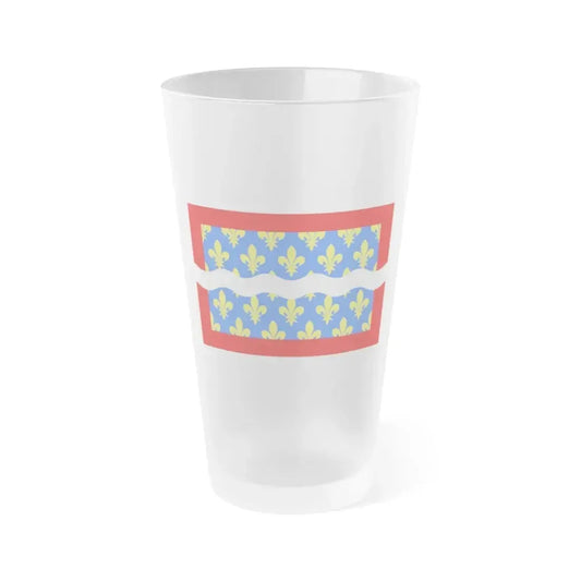 Flag of Cher France - Frosted Pint Glass 16oz 16oz Frosted - Go Mug Yourself