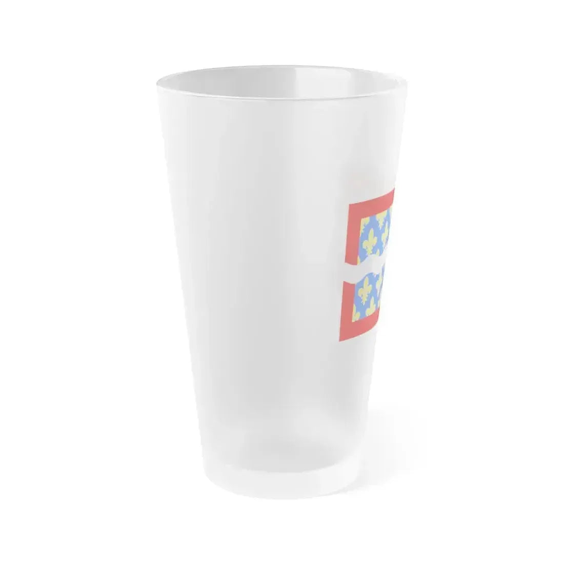Flag of Cher France - Frosted Pint Glass 16oz - Go Mug Yourself
