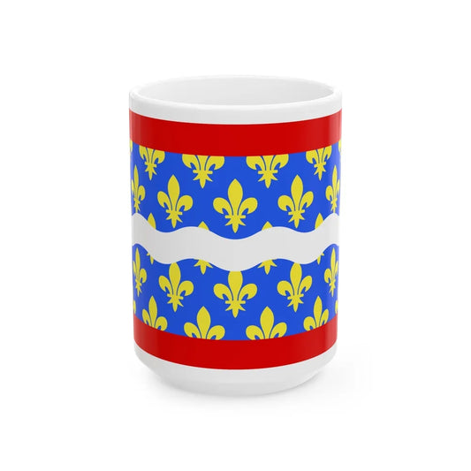 Flag of Cher France - White Coffee Mug-15oz-Go Mug Yourself