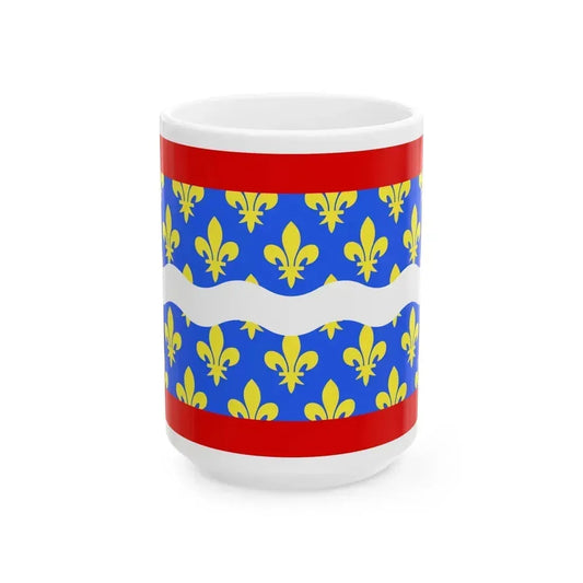 Flag of Cher France - White Coffee Mug 15oz - Go Mug Yourself