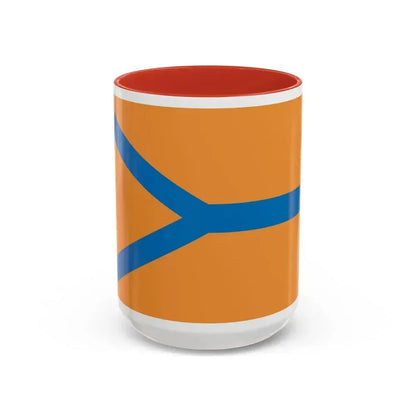 Flag of Cherepovets Russia - Accent Coffee Mug 15oz Red - Go Mug Yourself