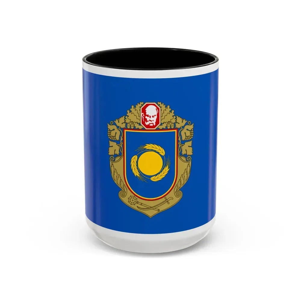Flag of Cherkasy Oblast Ukraine - Accent Coffee Mug 15oz Black - Go Mug Yourself